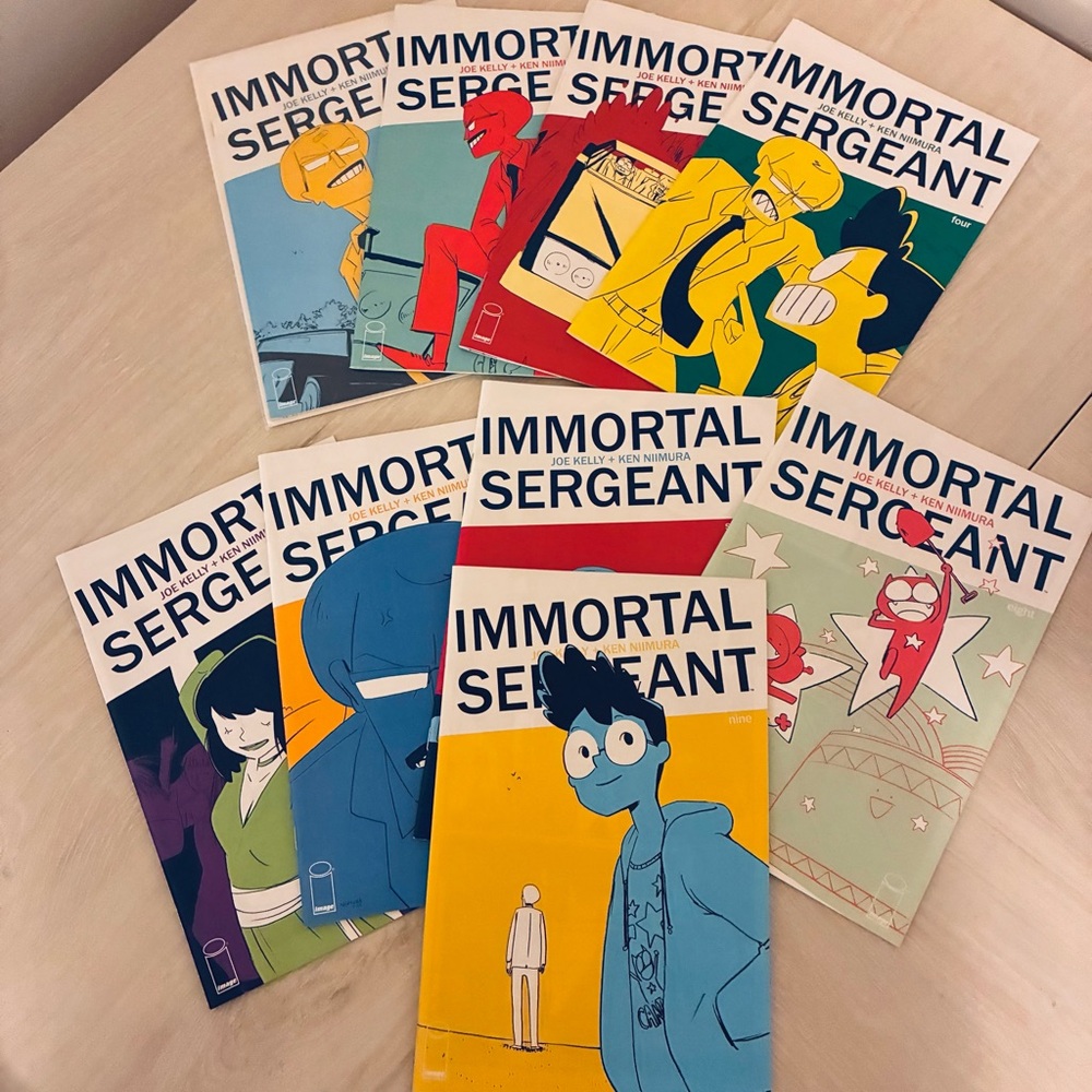 Immortal Sergeant #1–9 – Complete Set – Joe Kelly – Image Comics – Bagged – Read